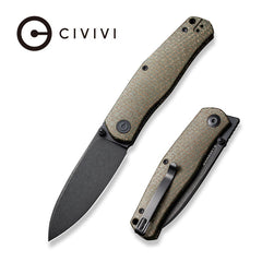 CIVIVI Sokoke Front Flipper & Thumb Stud Knife Micarta Handle