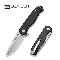 SENCUT Errant Flipper & Thumb Stud Knife Micarta Handle