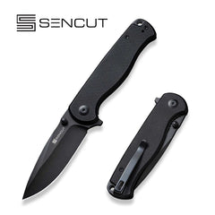 SENCUT Errant Flipper & Thumb Stud Knife G10 Handle