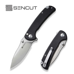 SENCUT Pulsewave Flipper & Thumb Stud & Button Lock Knife G10 Handle